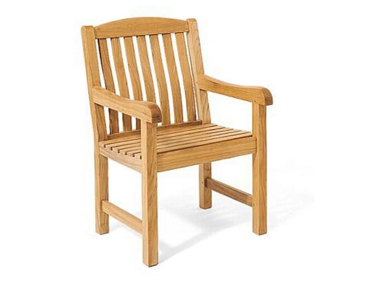 3 Pc Teak Dining Set with 2 Armchairs and Side Table K6259