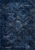Dark Blue Light Blue 7'7 x 10'6 Rug O823