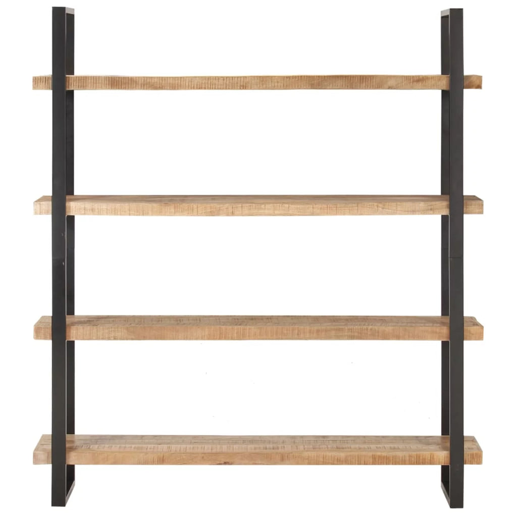 4-Tier Rough Mango Wood Bookcase Y129948