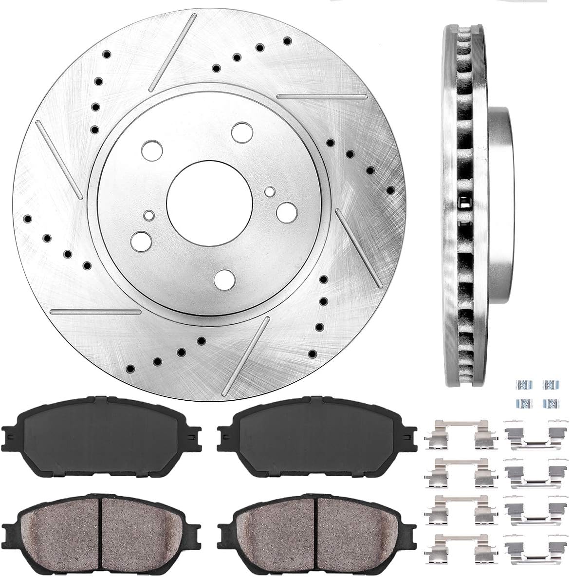 353 mm Brake Disc Rotors + Ceramic Brake Pads + Hardware I89734