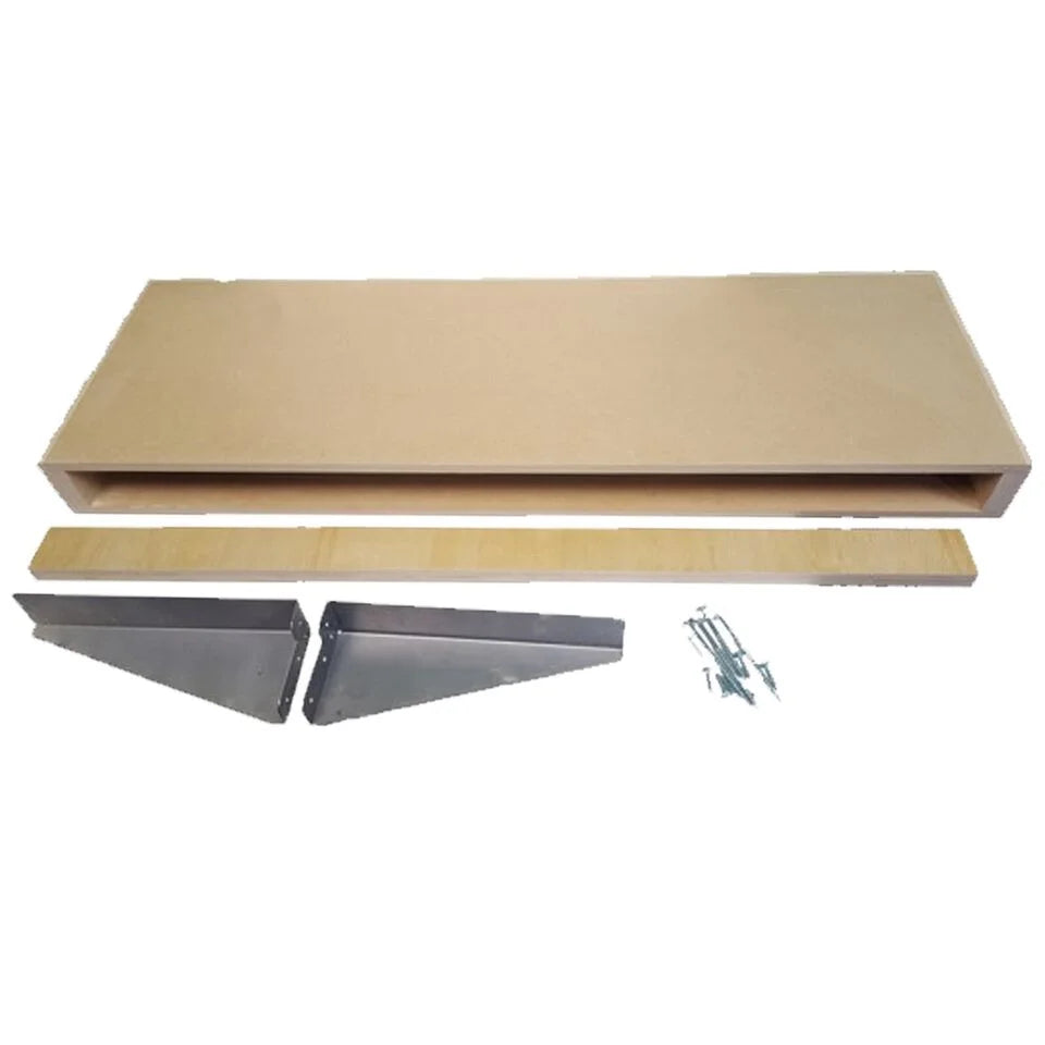 Floating Shelf, 36"L x 10"D x 2.5"T, Solid Wood and Wood Veneer O27212