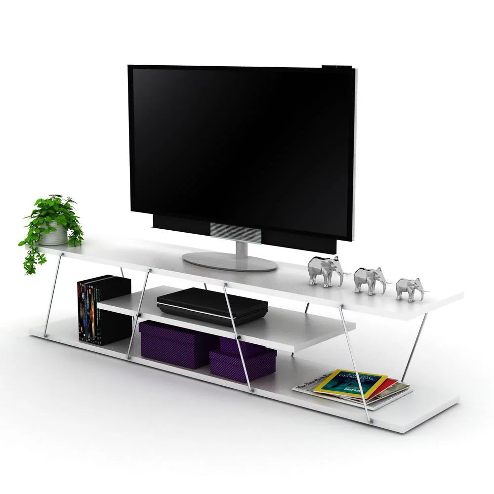 White Chrome TV Unit N3343
