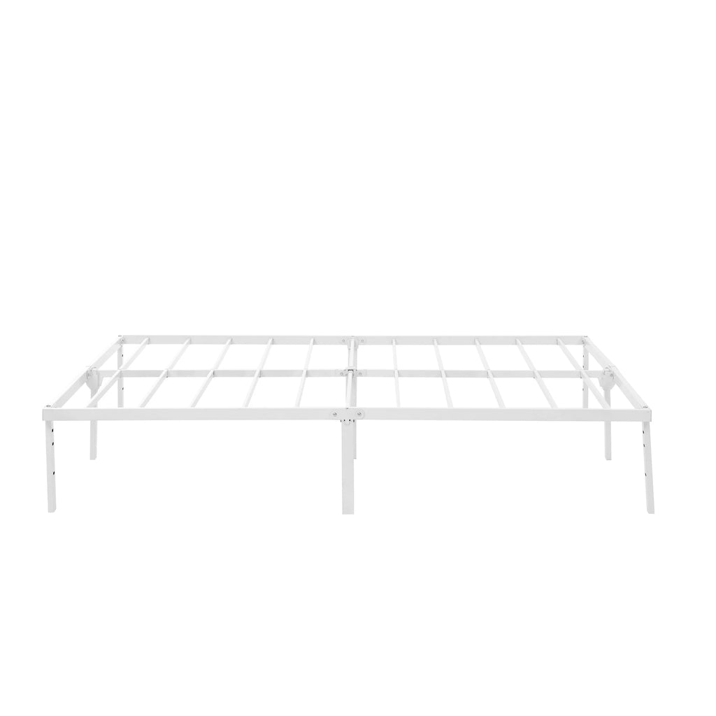 14 Heavy Duty Steel Slat Queen Platform Bed Frame, Black S93683