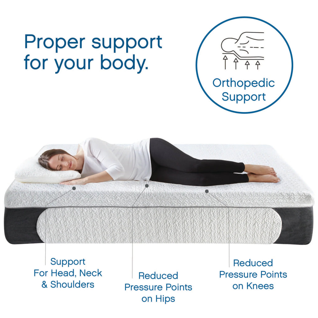 Queen Gel Memory Foam Mattress with 2 Pillows X730