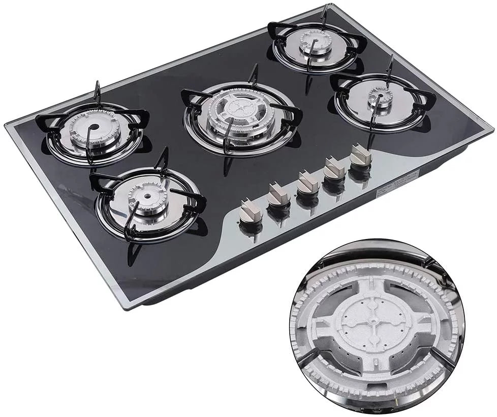 5 Burners Tempered Glass Gas Cooktop D113356