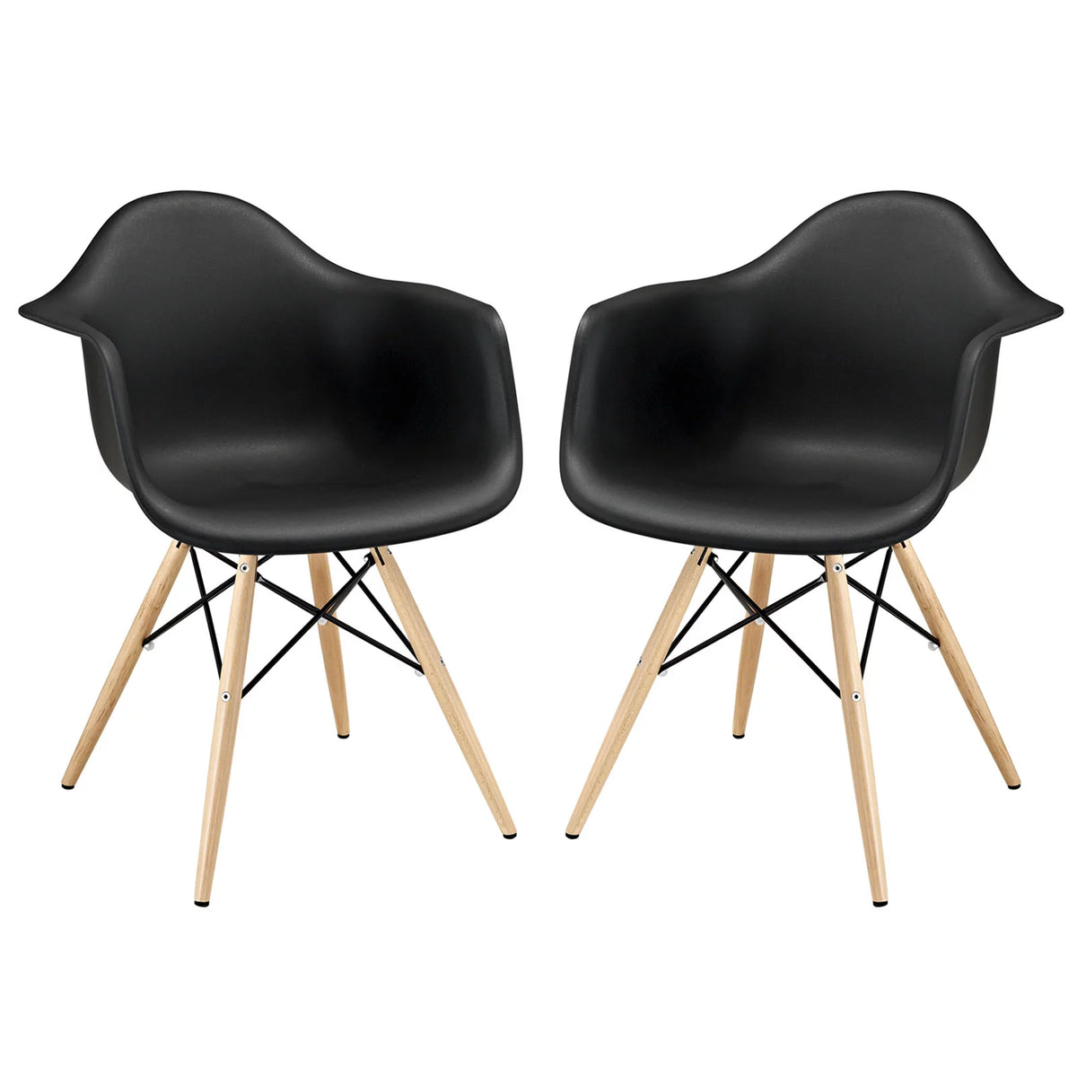 Black Dining Armchair Set of 2 P2597