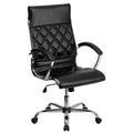Black Leather Adjustable Swivel Office Chair K659737