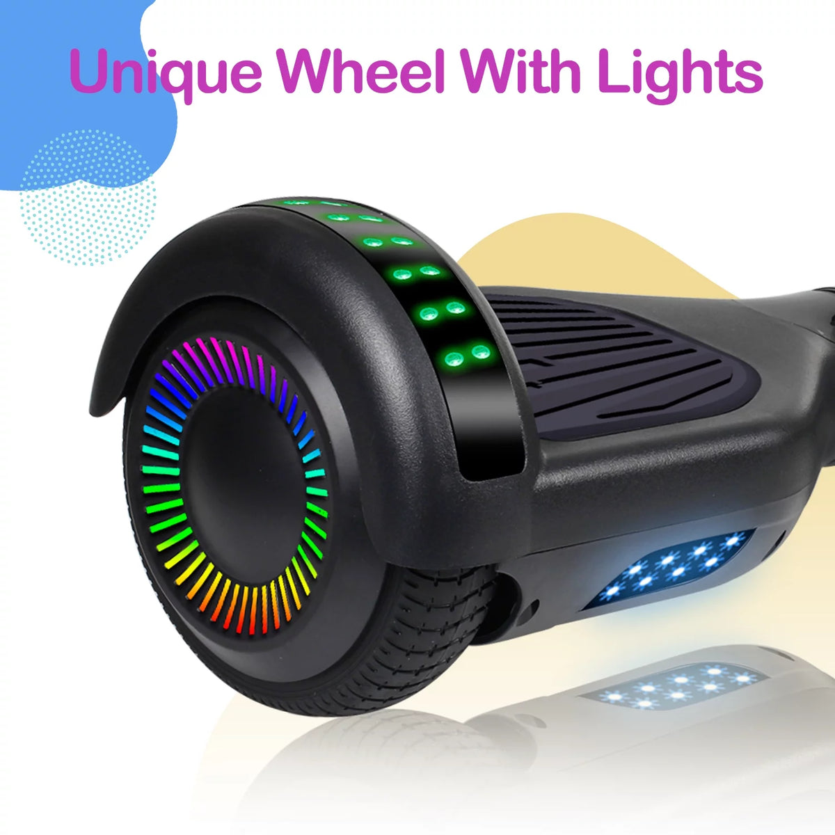 Orange and Gray Self Balancing Hoverboard with LED Lights and Bluetooth X1992