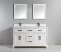 72 in. Double Sink White Vanity & Mirror B472155