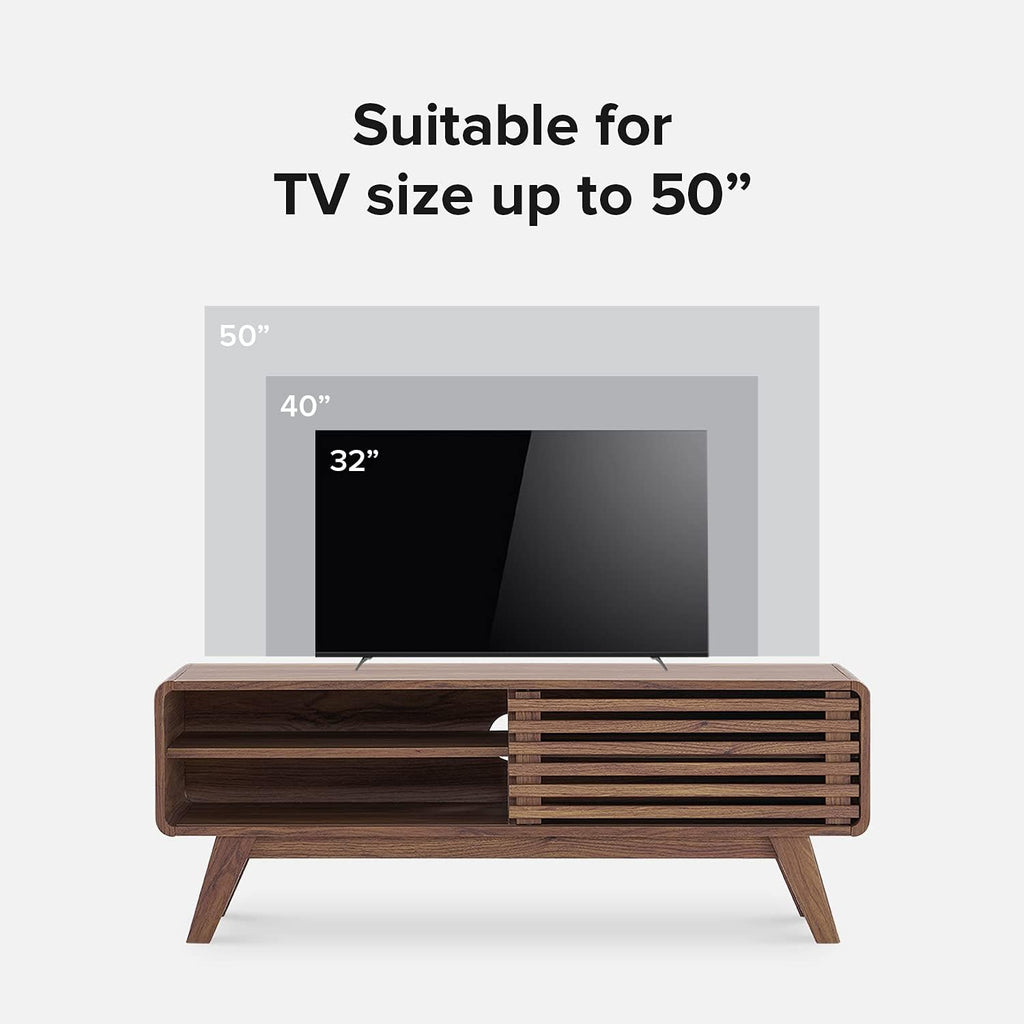 46 Scandinavian TV Stand with Slatted Door K726