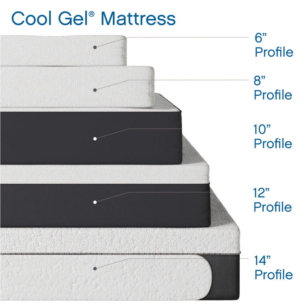 Queen Gel Memory Foam Mattress with 2 Pillows X730