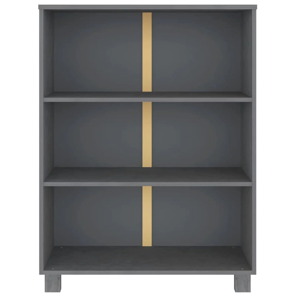 Dark Gray Solid Wood Pine Book Cabinet I727