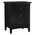 Black 3 Drawer Nightstand V5298