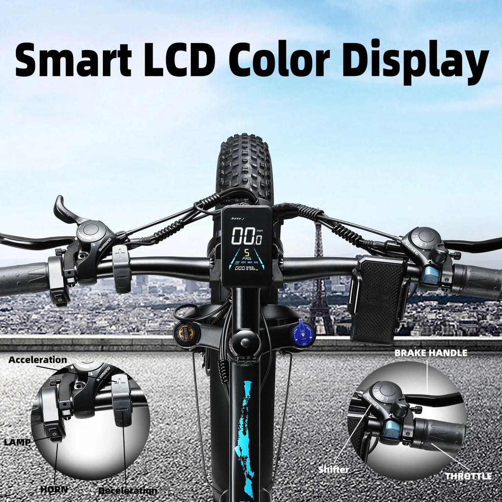 1000W 26 Fat Tire Electric Bike A6504