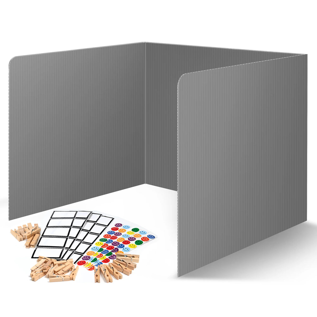 Student Desk Dividers Classroom Privacy Desktop Partition Shield Gray 20 Pack B35827