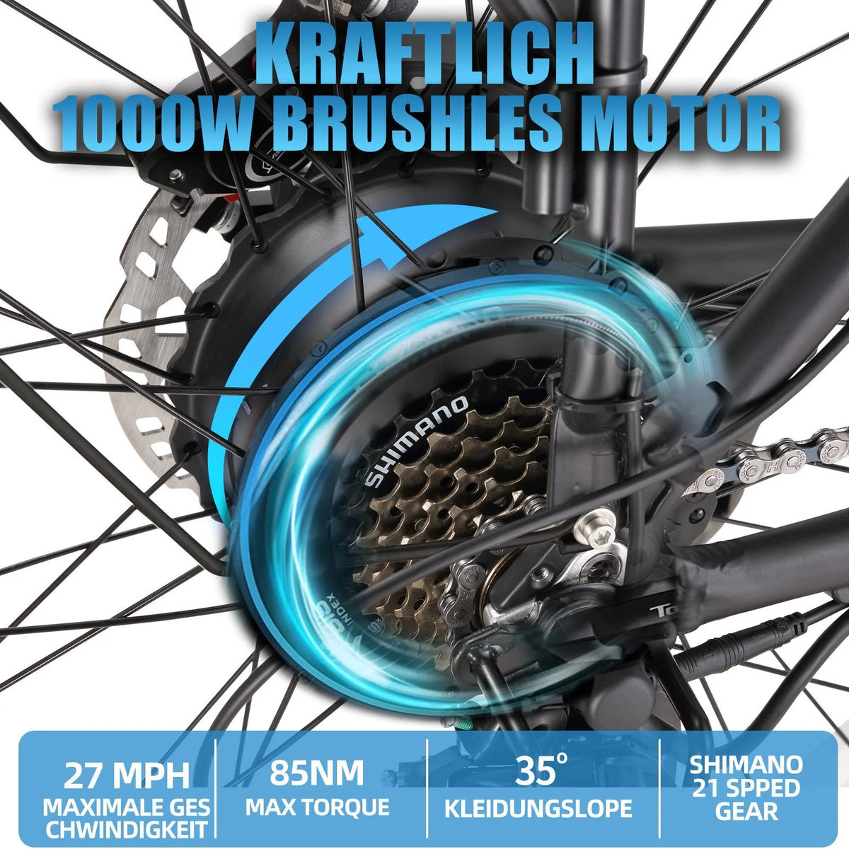1000W 26 Fat Tire Electric Bike A6504