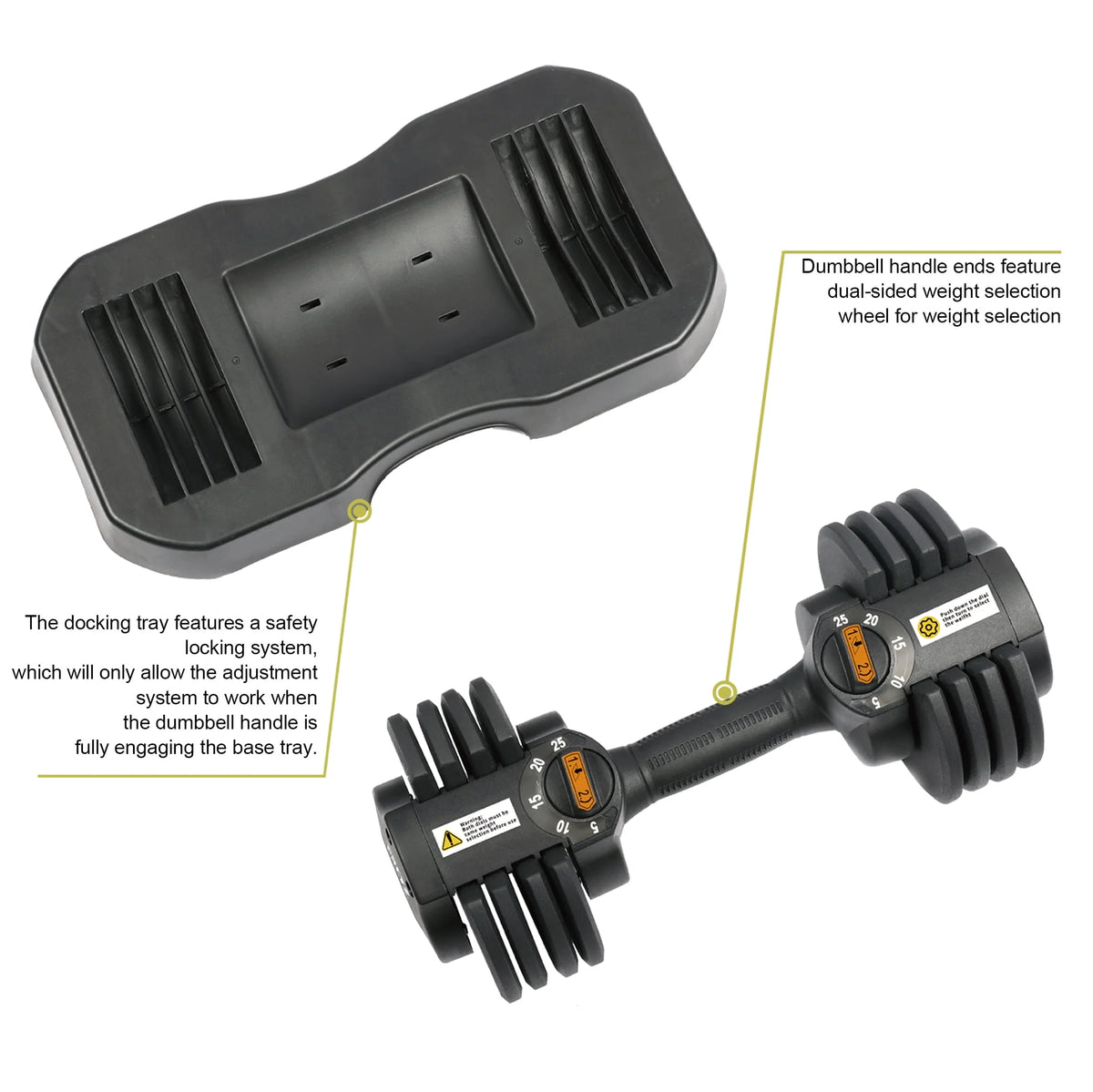 Adjustable Dumbbell Pair with Stand S7692