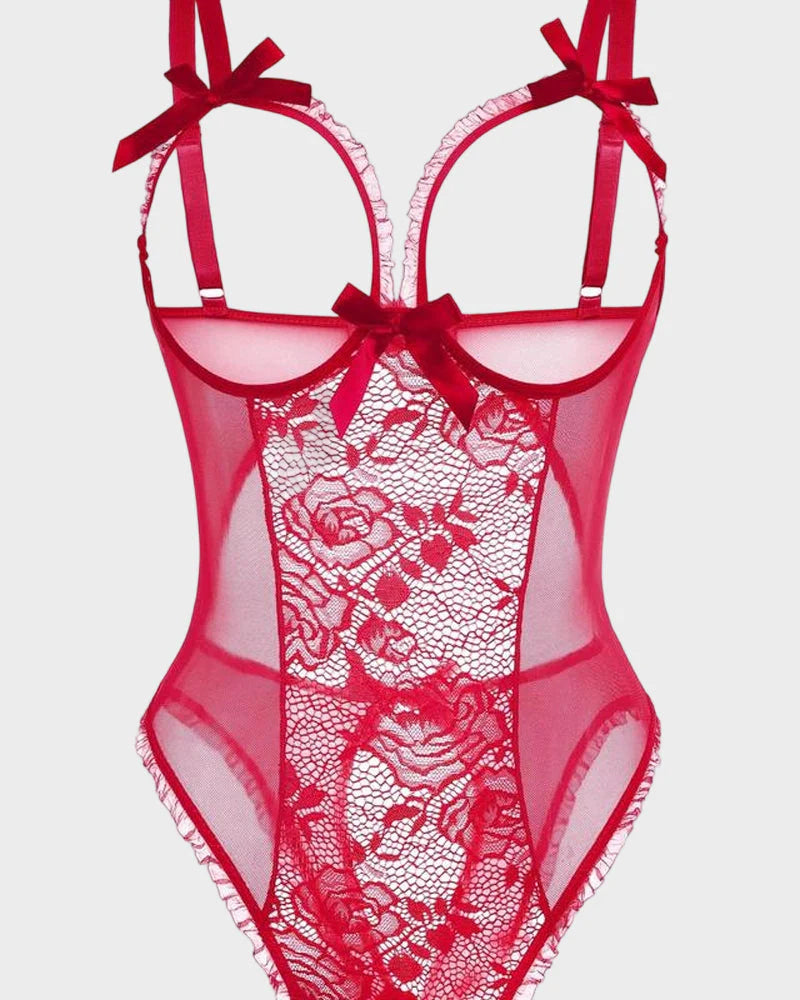 Crotchless Lace Mini Bodysuit H26072
