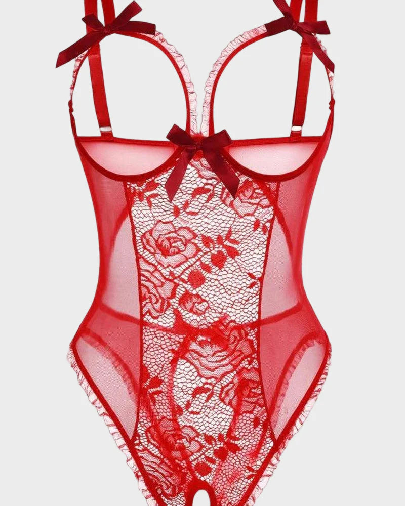 Crotchless Lace Mini Bodysuit H26072