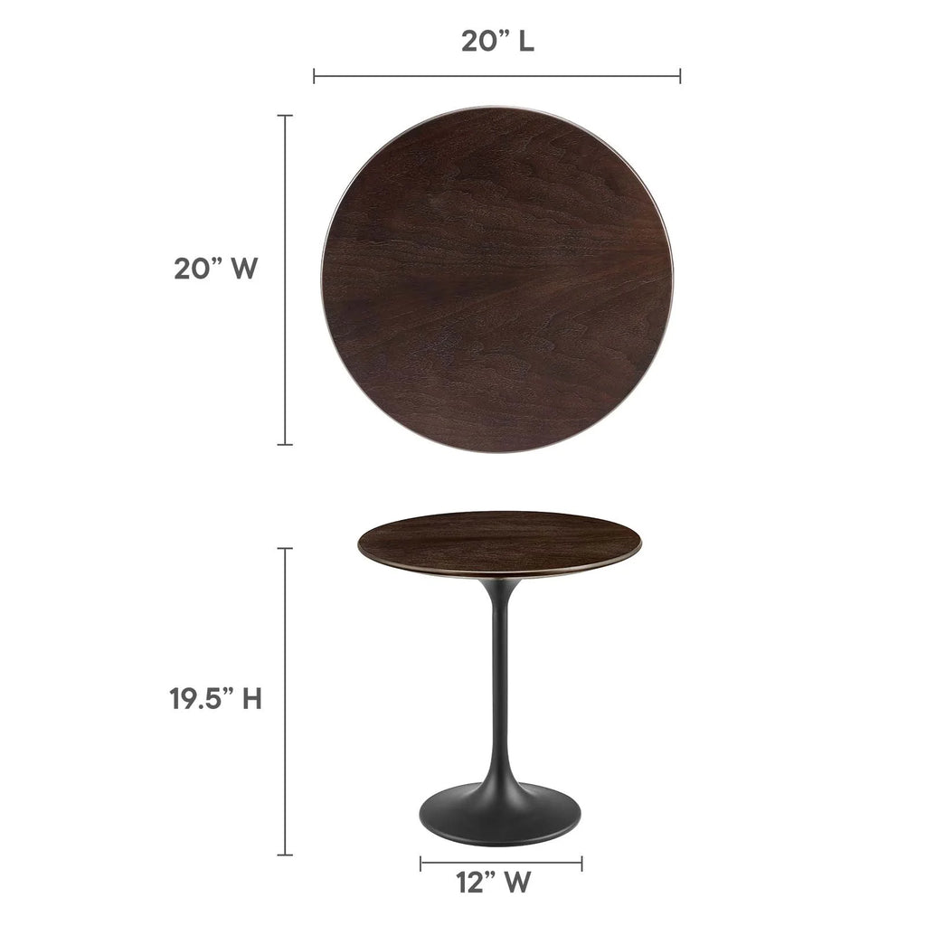 Round Wood Grain Side Table B9088