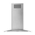 30 in. 400 CFM Curved Glass Island Mount Range Hood with Light in Stainless Steel G881