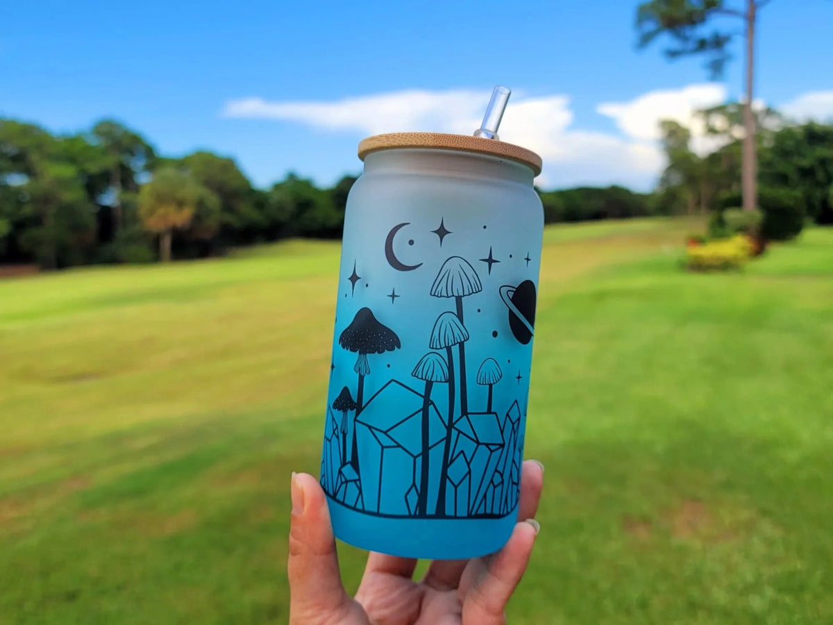 16 oz Mushroom Beer Can Glass Q148330