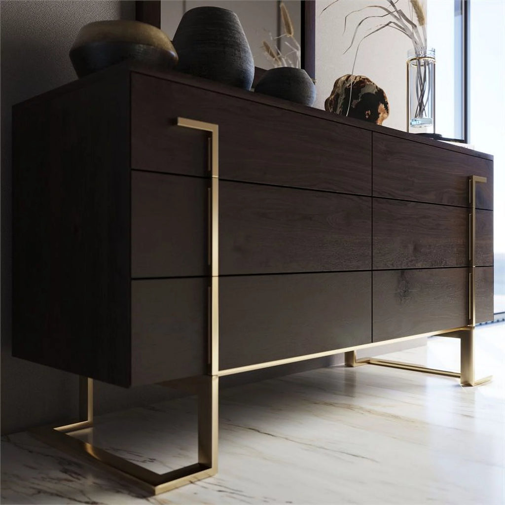 6 Drawer Wood Veneer Dresser P31963