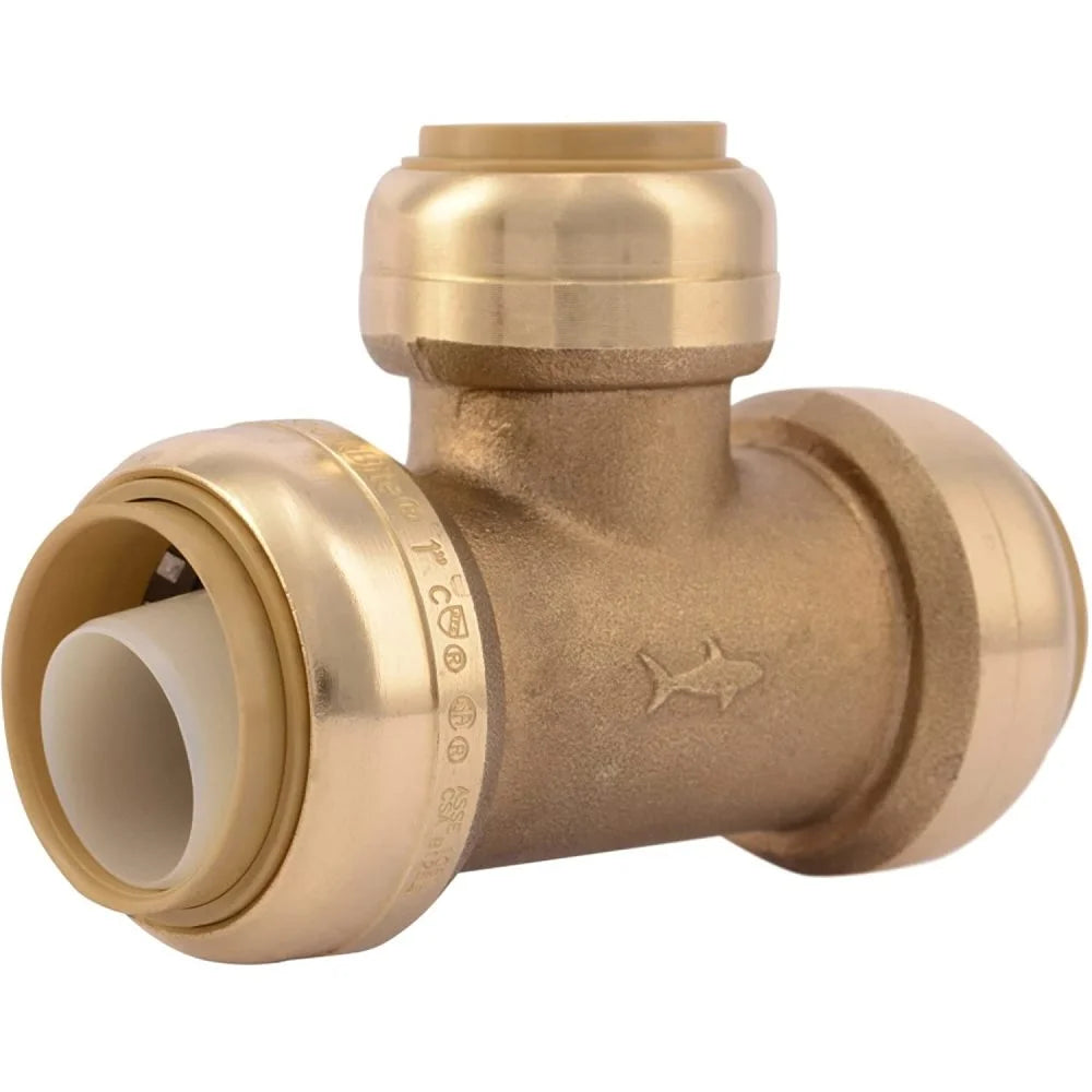 1 in. Push x 1 in. Dia. Brass Reducing Tee Y717