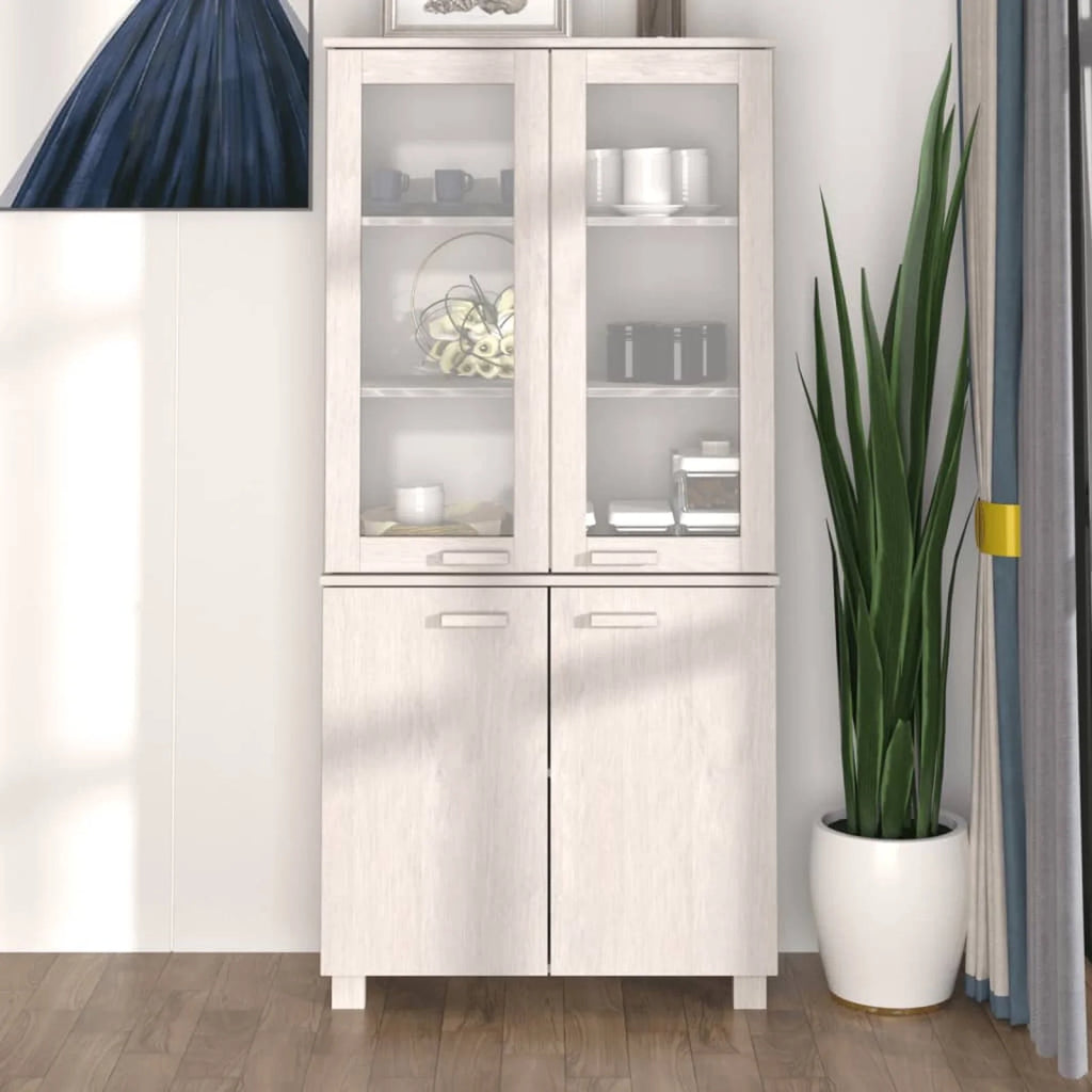 Pine Wood Buffet Sideboard with Doors and Shelves S5448