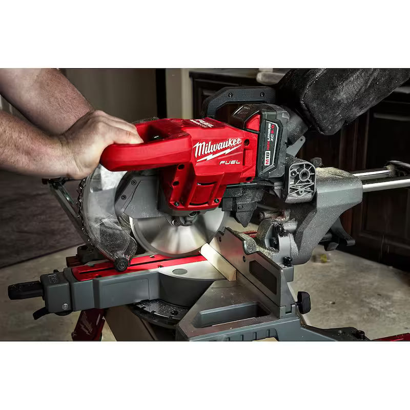18V Lithium-Ion Brushless Cordless 7-1/4 in. Dual Bevel Sliding Compound Miter Saw Kit E6982