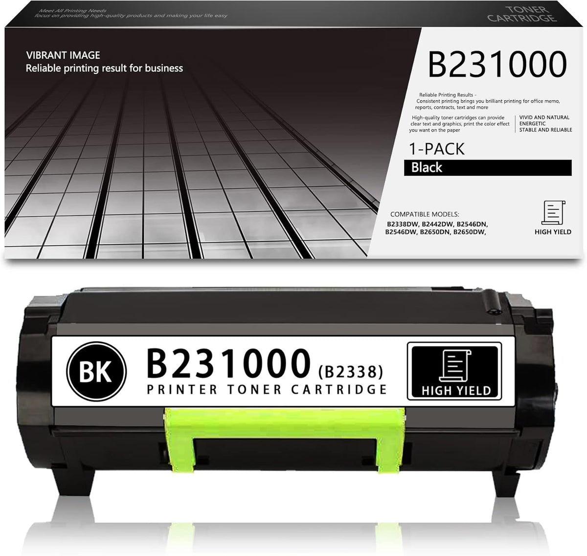 Compatible Remanufactured Toner Cartridge 1 Black J337