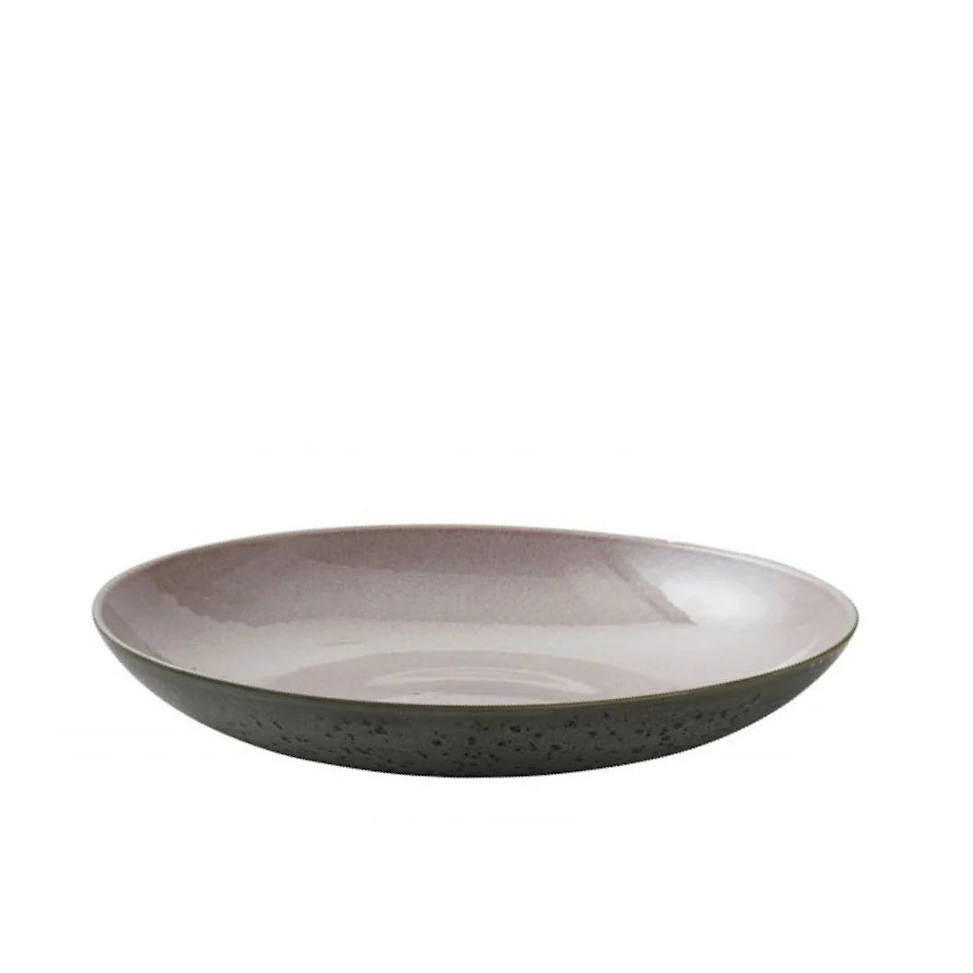 Stoneware Dish 40 cm Grey Light Pink N1488