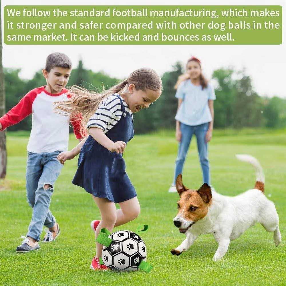 Dog Toys Soccer Ball with Straps D555