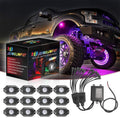 Multicolor RGB LED Rock Lights 12 Pods F531
