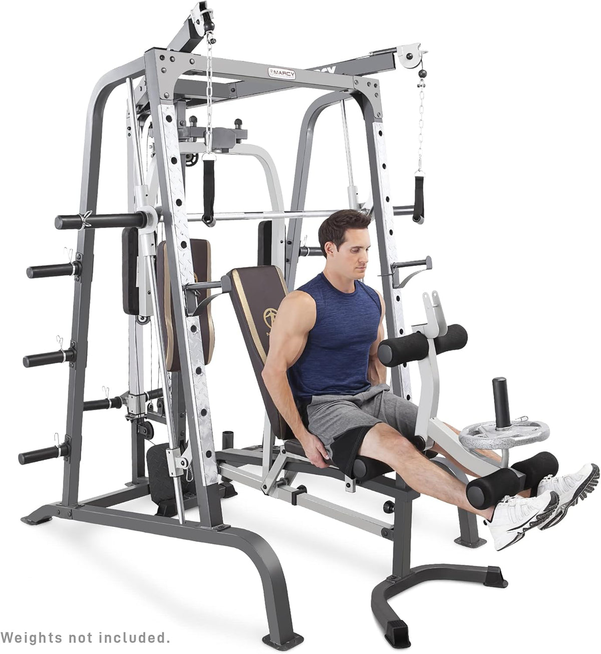 Smith Cage Workout Machine Home Gym System I8598