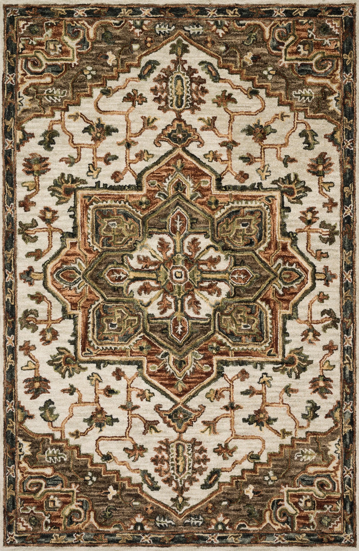 Ivory Tobacco 9'3 x 13' Rug Q4057