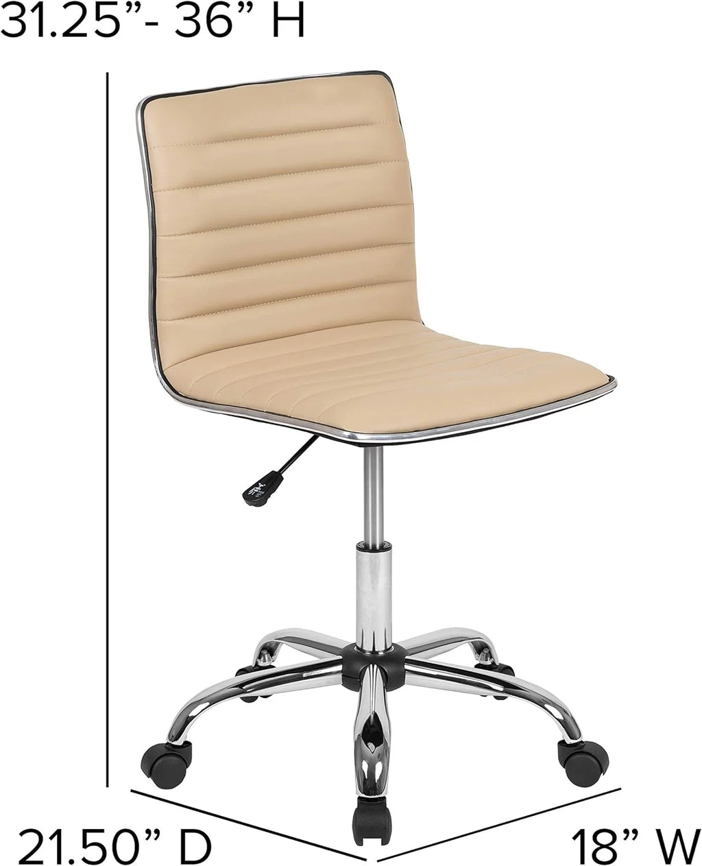 Tan Ribbed Swivel Office Chair B31225