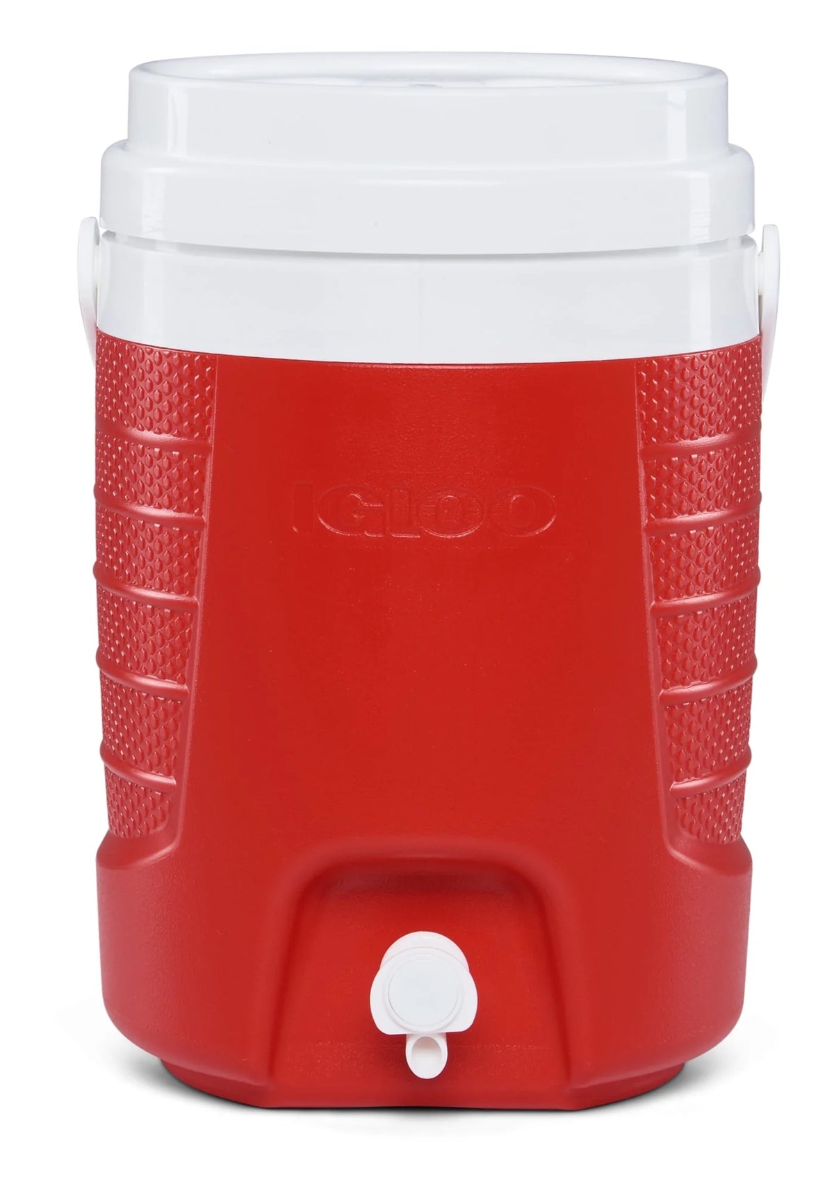 2-Gallon Plastic Beverage Jug with Hooks Blue R440516