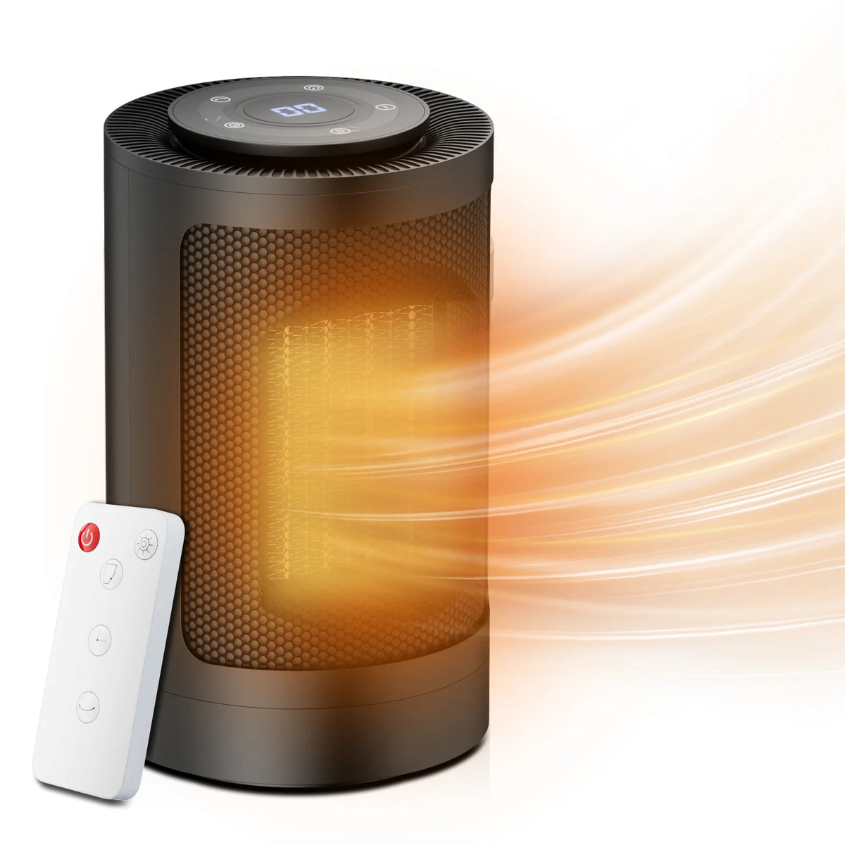 1500W Black Portable Electric PTC Space Heater B85033
