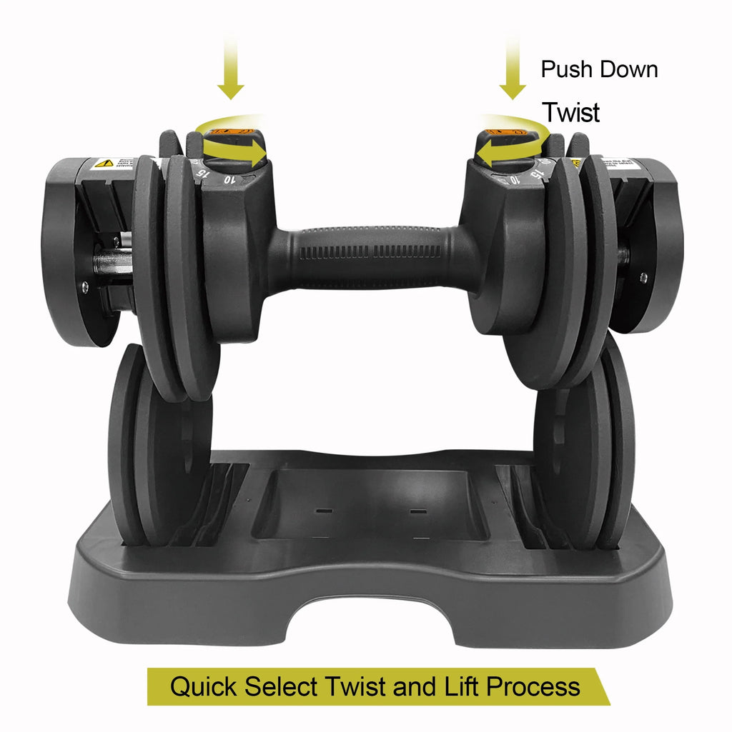 Adjustable Dumbbell Pair with Stand S7692