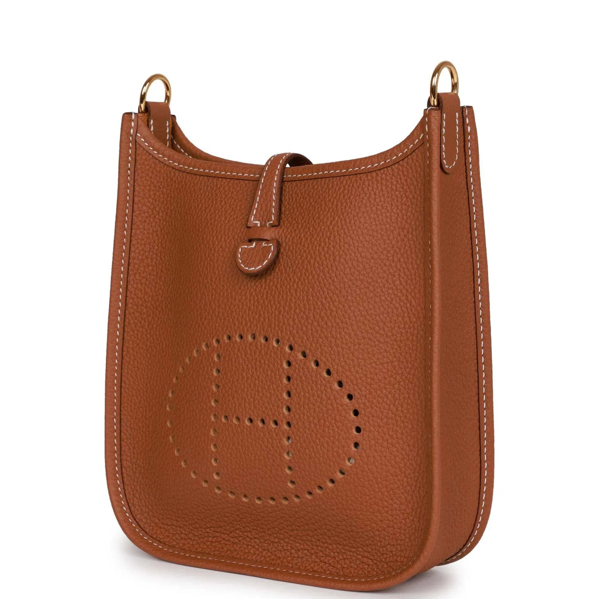 Gold Leather Crossbody Bag I150