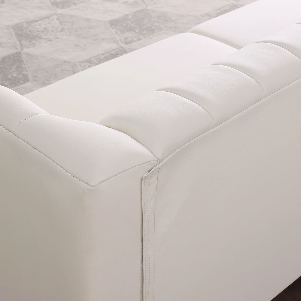 3 Seater PU Leather Sofa with 2 Pillows Z341104
