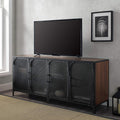 Grey Metal Mesh Double Door Rolling Bar Cabinet T76883
