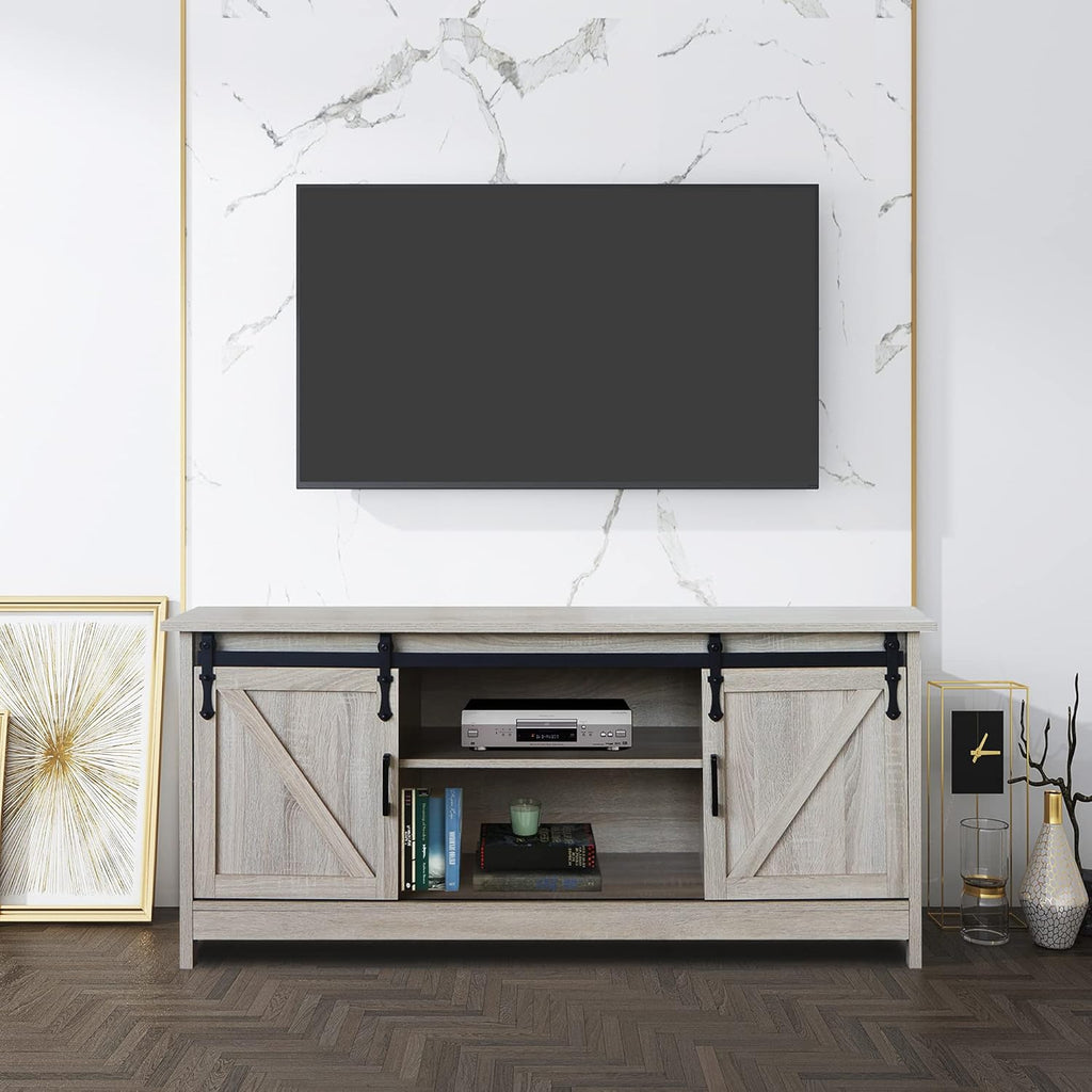 Wood Universal TV Stand with Doors and Shelves C964502