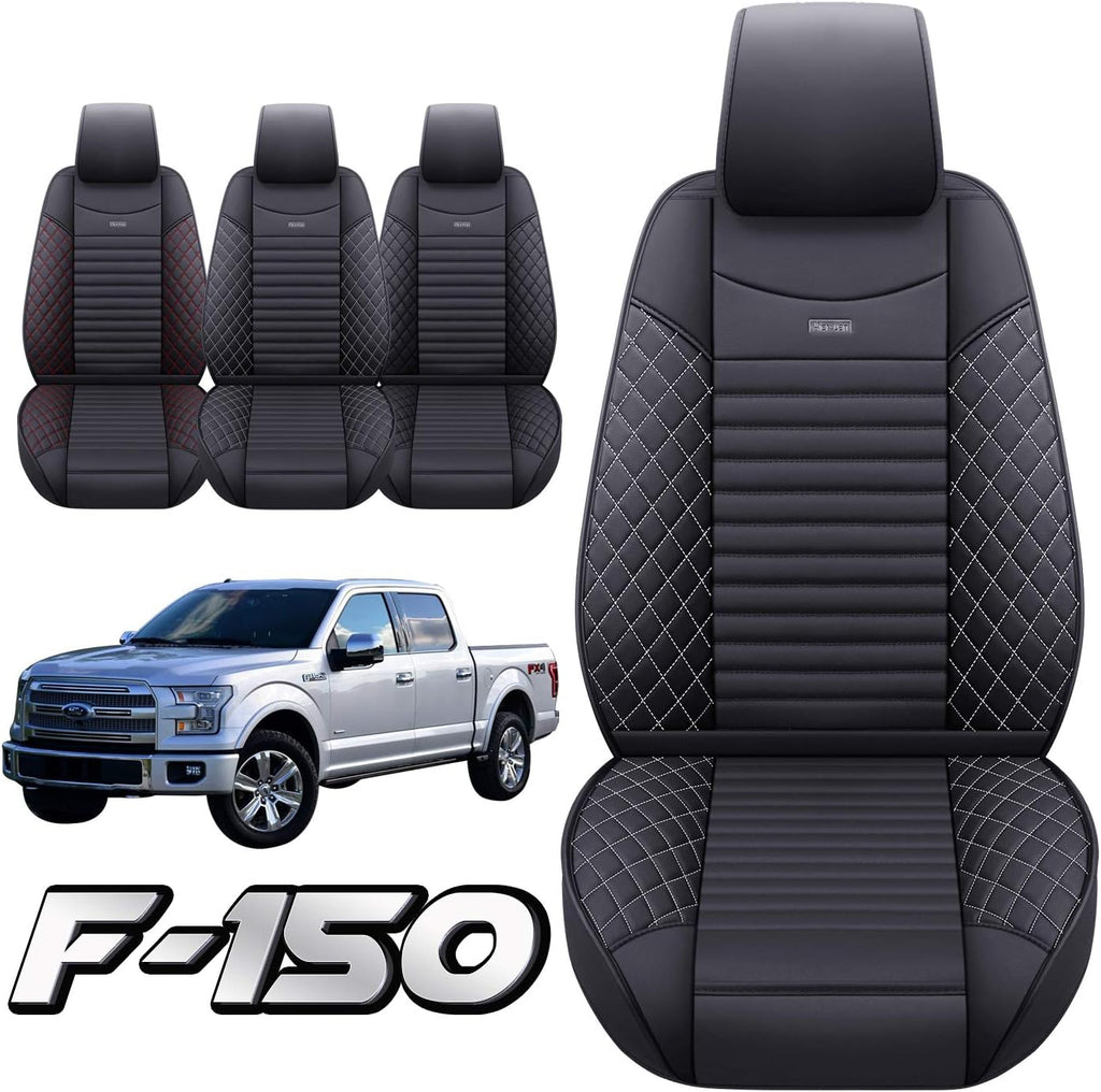 Black-White Full Set Waterproof Seat Covers Y548