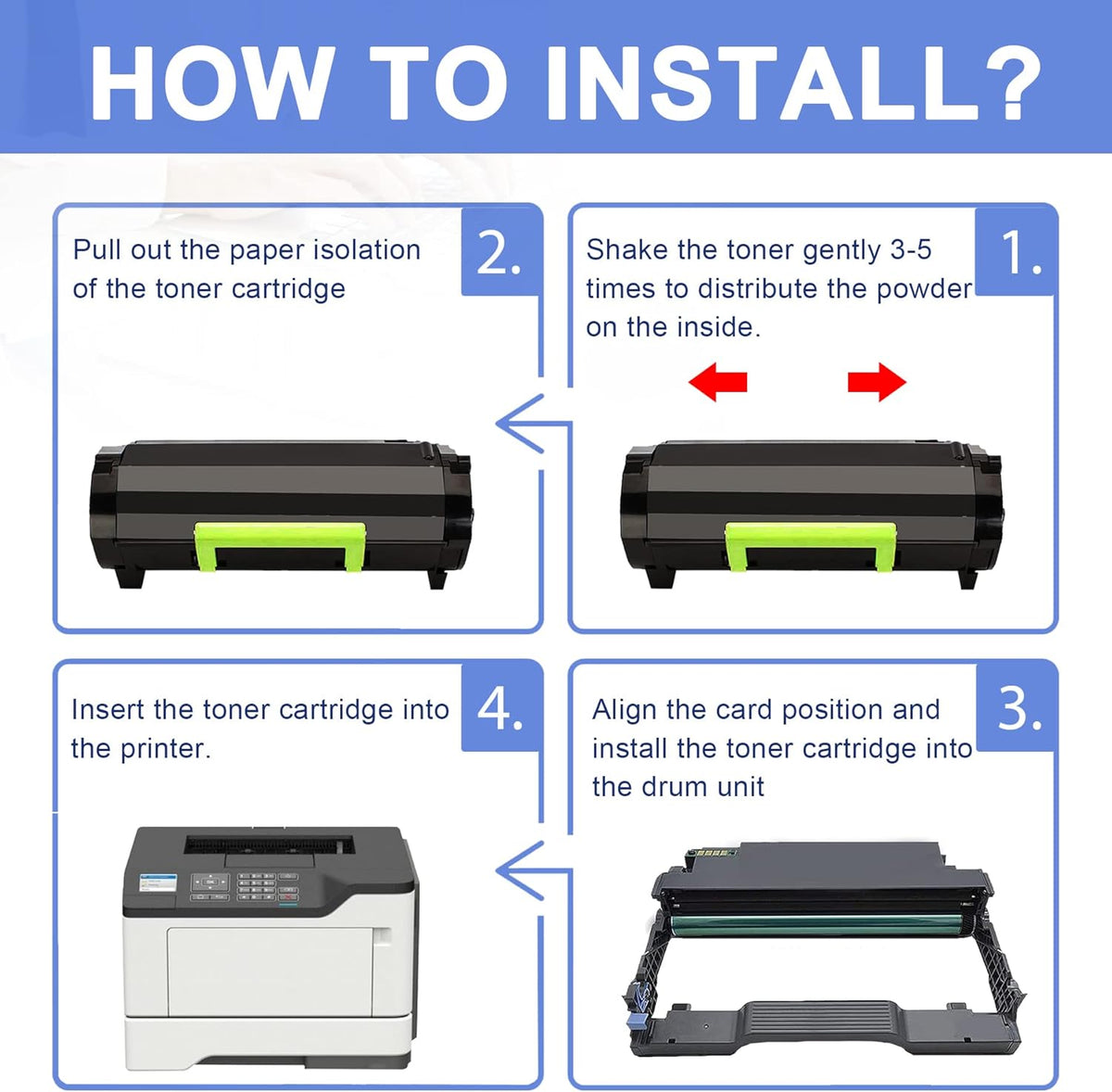 Compatible Remanufactured Toner Cartridge 1 Black J337