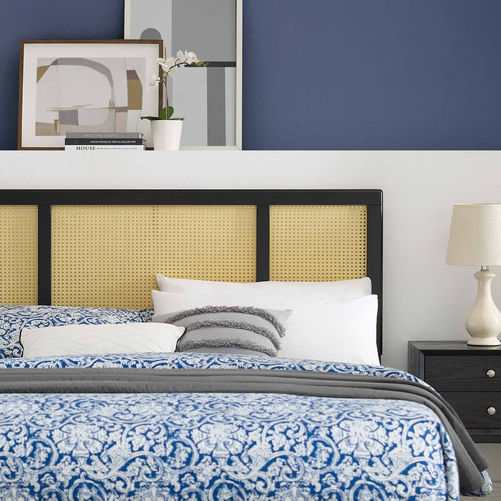 Gray Cane Full Headboard F8292