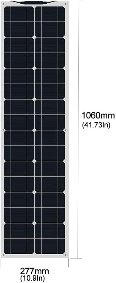 50W Monocrystalline Flexible Solar Panel Kit with 10A Controller H18868
