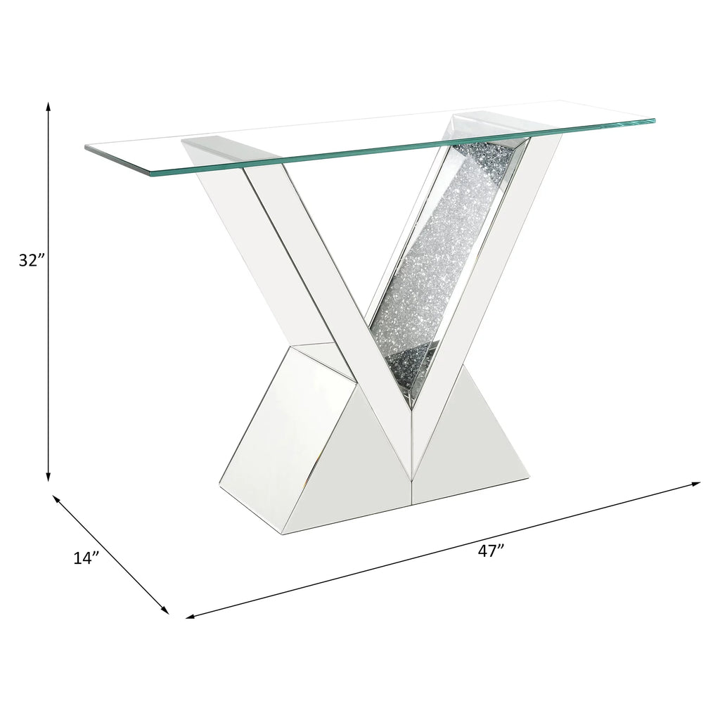 Rectangular Mirrored Console Table C7549
