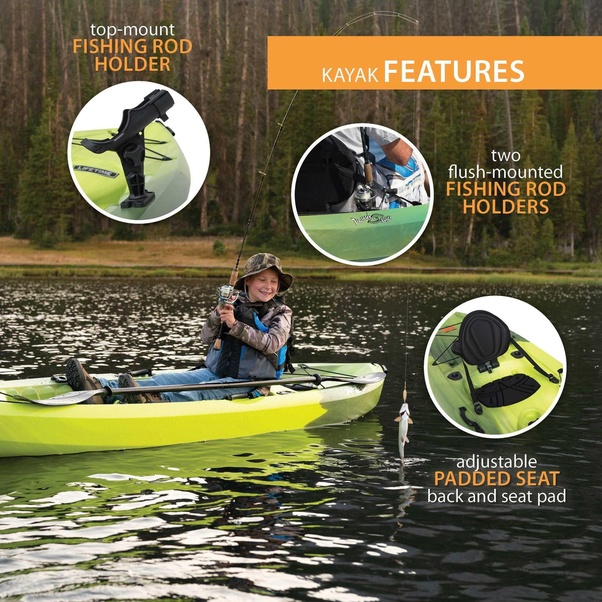 10 ft Sit-on-Top Fishing Kayak T3409